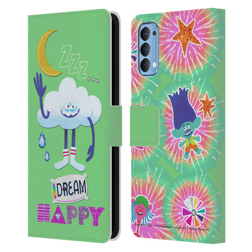 Trolls Graphics Dream Happy Cloud Leather Book Wallet Case Cover For OPPO Reno 4 5G