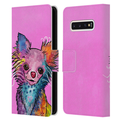 Duirwaigh Animals Chihuahua Dog Leather Book Wallet Case Cover For Samsung Galaxy S10