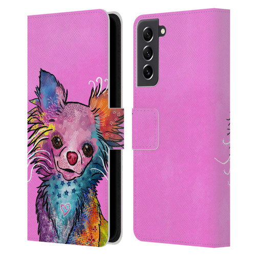 Duirwaigh Animals Chihuahua Dog Leather Book Wallet Case Cover For Samsung Galaxy S21 FE 5G