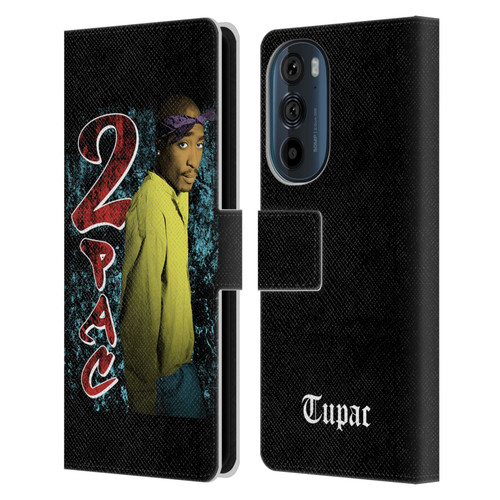 Tupac Shakur Key Art Vintage Leather Book Wallet Case Cover For Motorola Edge 30