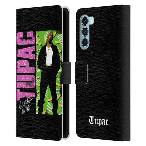 Tupac Shakur Key Art Distressed Look Leather Book Wallet Case Cover For Motorola Edge S30 / Moto G200 5G