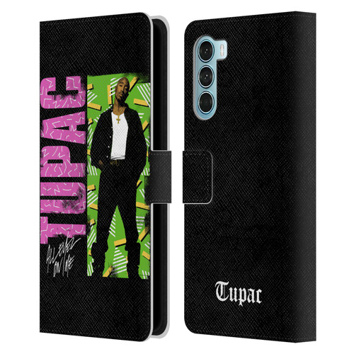 Tupac Shakur Key Art Distressed Look Leather Book Wallet Case Cover For Motorola Edge S30 / Moto G200 5G