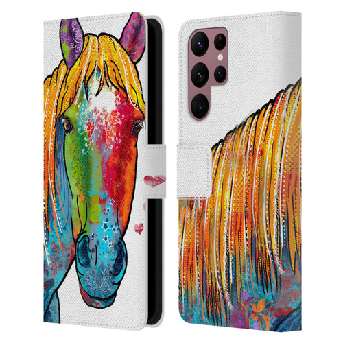 Duirwaigh Animals Horse Leather Book Wallet Case Cover For Samsung Galaxy S22 Ultra 5G