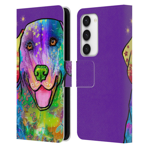 Duirwaigh Animals Golden Retriever Dog Leather Book Wallet Case Cover For Samsung Galaxy S23 5G