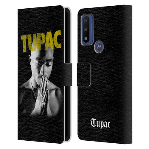 Tupac Shakur Key Art Golden Leather Book Wallet Case Cover For Motorola G Pure