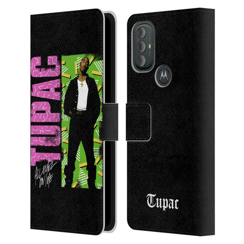 Tupac Shakur Key Art Distressed Look Leather Book Wallet Case Cover For Motorola Moto G10 / Moto G20 / Moto G30