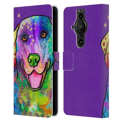 Duirwaigh Animals Golden Retriever Dog Leather Book Wallet Case Cover For Sony Xperia Pro-I