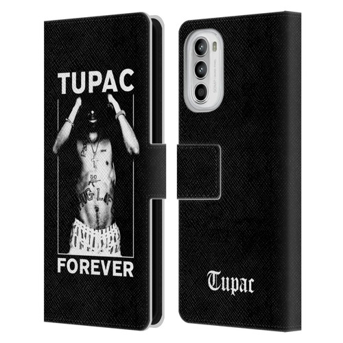 Tupac Shakur Key Art Forever Leather Book Wallet Case Cover For Motorola Moto G52