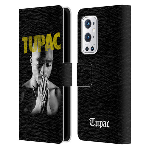 Tupac Shakur Key Art Golden Leather Book Wallet Case Cover For OnePlus 9 Pro
