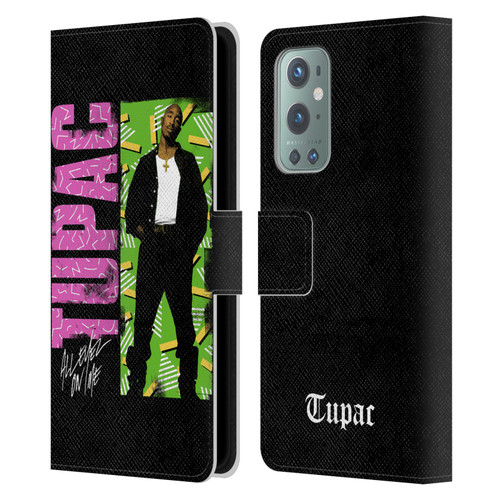 Tupac Shakur Key Art Distressed Look Leather Book Wallet Case Cover For OnePlus 9