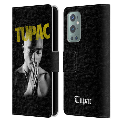 Tupac Shakur Key Art Golden Leather Book Wallet Case Cover For OnePlus 9