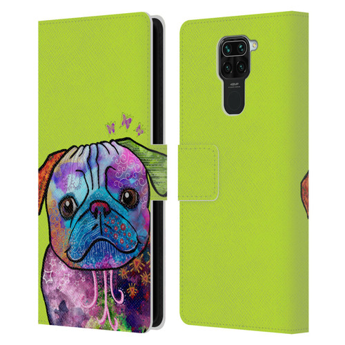 Duirwaigh Animals Pug Dog Leather Book Wallet Case Cover For Xiaomi Redmi Note 9 / Redmi 10X 4G