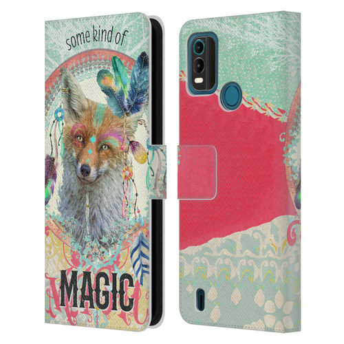 Duirwaigh Boho Animals Fox Leather Book Wallet Case Cover For Nokia G11 Plus