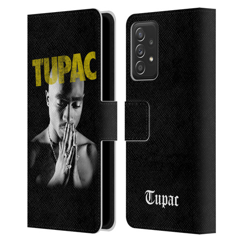 Tupac Shakur Key Art Golden Leather Book Wallet Case Cover For Samsung Galaxy A52 / A52s / 5G (2021)