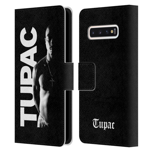 Tupac Shakur Key Art Black And White Leather Book Wallet Case Cover For Samsung Galaxy S10