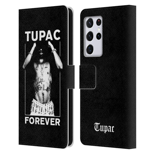 Tupac Shakur Key Art Forever Leather Book Wallet Case Cover For Samsung Galaxy S21 Ultra 5G