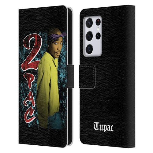 Tupac Shakur Key Art Vintage Leather Book Wallet Case Cover For Samsung Galaxy S21 Ultra 5G