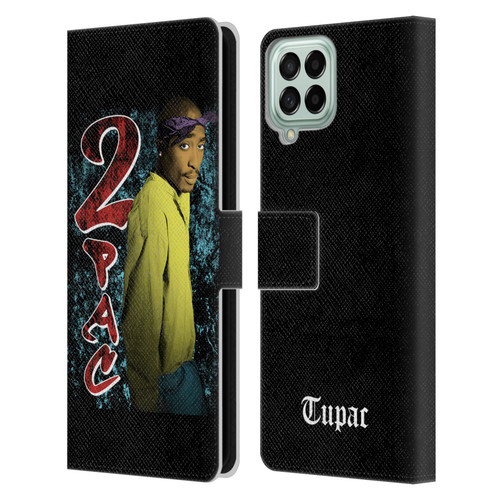 Tupac Shakur Key Art Vintage Leather Book Wallet Case Cover For Samsung Galaxy M33 (2022)