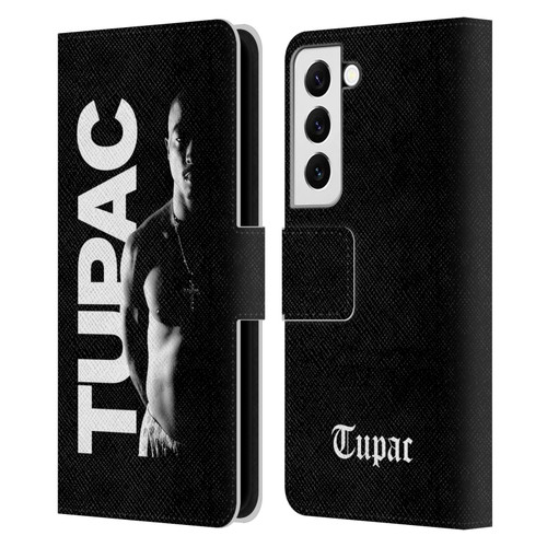 Tupac Shakur Key Art Black And White Leather Book Wallet Case Cover For Samsung Galaxy S22 5G