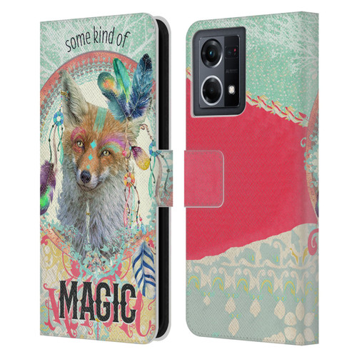 Duirwaigh Boho Animals Fox Leather Book Wallet Case Cover For OPPO Reno8 4G