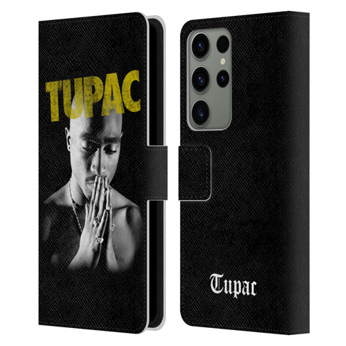 Tupac Shakur Key Art Golden Leather Book Wallet Case Cover For Samsung Galaxy S23 Ultra 5G