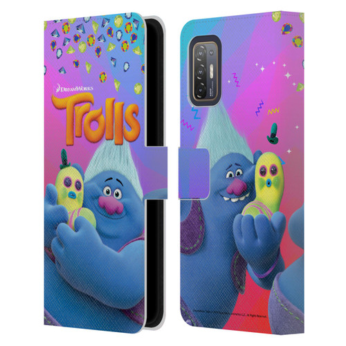 Trolls Snack Pack Biggie & Mr. Dinkles Leather Book Wallet Case Cover For HTC Desire 21 Pro 5G