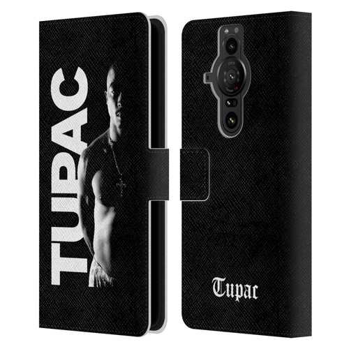 Tupac Shakur Key Art Black And White Leather Book Wallet Case Cover For Sony Xperia Pro-I