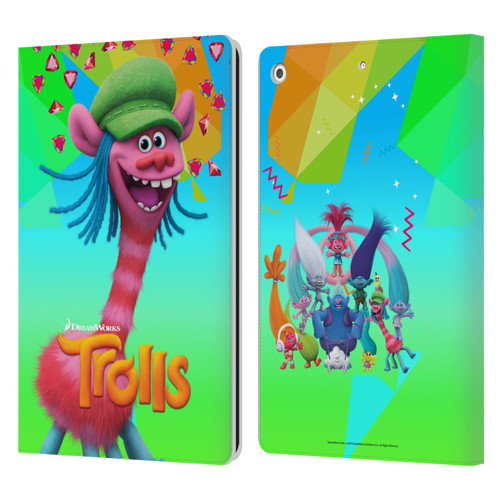 Trolls Snack Pack Cooper Leather Book Wallet Case Cover For Apple iPad 10.2 2019/2020/2021