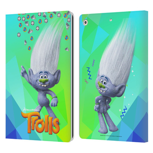 Trolls Snack Pack Guy Diamond Leather Book Wallet Case Cover For Apple iPad 10.2 2019/2020/2021