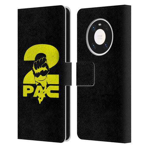 Tupac Shakur Logos Yellow Fist Leather Book Wallet Case Cover For Huawei Mate 40 Pro 5G