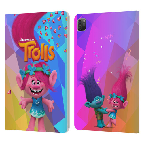 Trolls Snack Pack Poppy Leather Book Wallet Case Cover For Apple iPad Pro 11 2020 / 2021 / 2022