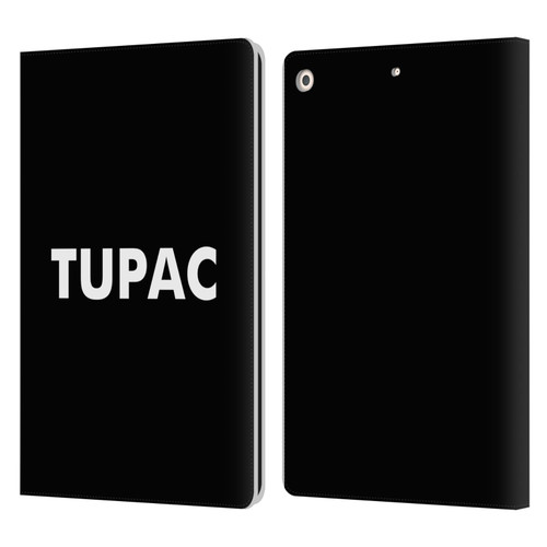 Tupac Shakur Logos Sans Serif Leather Book Wallet Case Cover For Apple iPad 10.2 2019/2020/2021