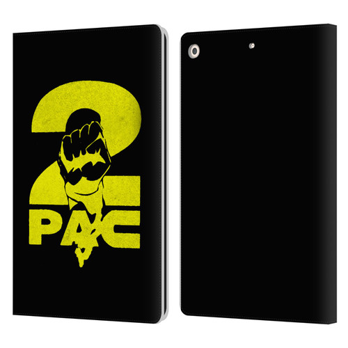 Tupac Shakur Logos Yellow Fist Leather Book Wallet Case Cover For Apple iPad 10.2 2019/2020/2021