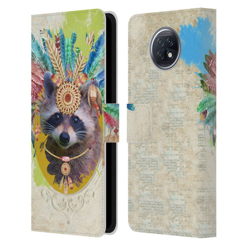 Duirwaigh Boho Animals Raccoon Leather Book Wallet Case Cover For Xiaomi Redmi Note 9T 5G