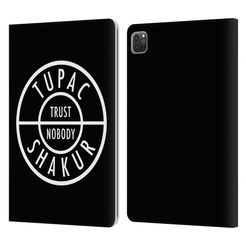Tupac Shakur Logos Trust Nobody Leather Book Wallet Case Cover For Apple iPad Pro 11 2020 / 2021 / 2022
