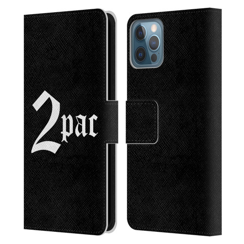 Tupac Shakur Logos Old English Leather Book Wallet Case Cover For Apple iPhone 12 / iPhone 12 Pro