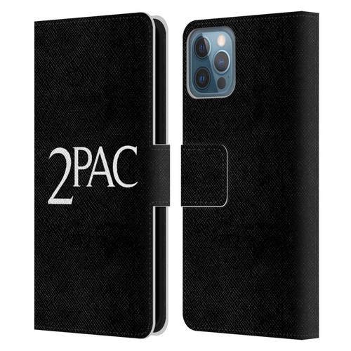 Tupac Shakur Logos Serif Leather Book Wallet Case Cover For Apple iPhone 12 / iPhone 12 Pro