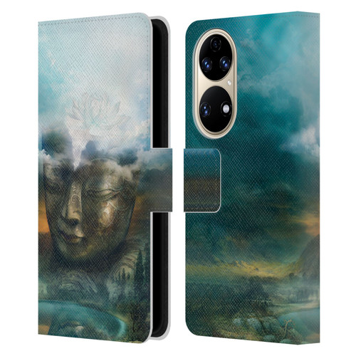 Duirwaigh God Buddha Leather Book Wallet Case Cover For Huawei P50