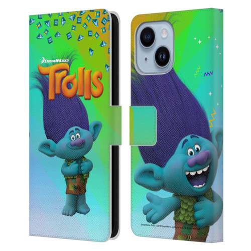 Trolls Snack Pack Branch Leather Book Wallet Case Cover For Apple iPhone 14 Plus