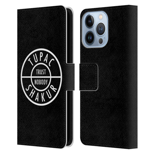 Tupac Shakur Logos Trust Nobody Leather Book Wallet Case Cover For Apple iPhone 13 Pro