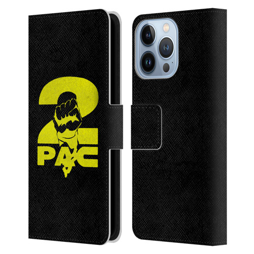 Tupac Shakur Logos Yellow Fist Leather Book Wallet Case Cover For Apple iPhone 13 Pro