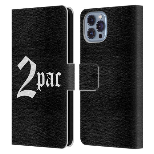 Tupac Shakur Logos Old English Leather Book Wallet Case Cover For Apple iPhone 14