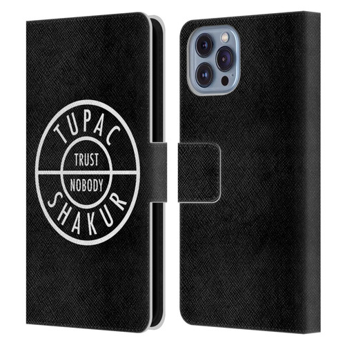 Tupac Shakur Logos Trust Nobody Leather Book Wallet Case Cover For Apple iPhone 14