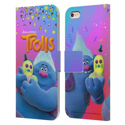 Trolls Snack Pack Biggie & Mr. Dinkles Leather Book Wallet Case Cover For Apple iPhone 6 Plus / iPhone 6s Plus