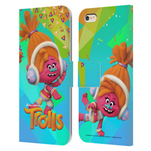 Trolls Snack Pack DJ Suki Leather Book Wallet Case Cover For Apple iPhone 6 Plus / iPhone 6s Plus