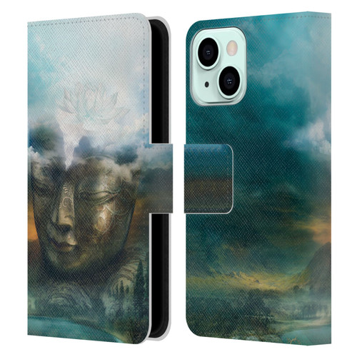 Duirwaigh God Buddha Leather Book Wallet Case Cover For Apple iPhone 13 Mini