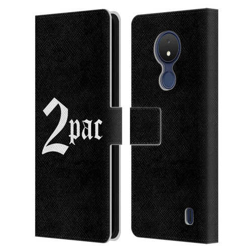 Tupac Shakur Logos Old English Leather Book Wallet Case Cover For Nokia C21