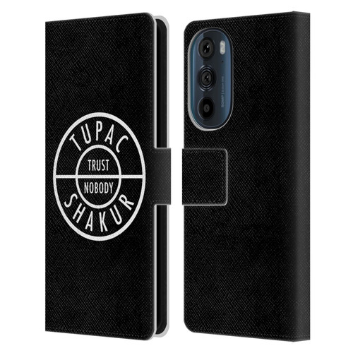 Tupac Shakur Logos Trust Nobody Leather Book Wallet Case Cover For Motorola Edge 30