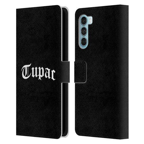 Tupac Shakur Logos Old English 2 Leather Book Wallet Case Cover For Motorola Edge S30 / Moto G200 5G