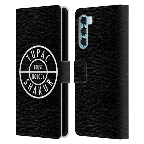 Tupac Shakur Logos Trust Nobody Leather Book Wallet Case Cover For Motorola Edge S30 / Moto G200 5G